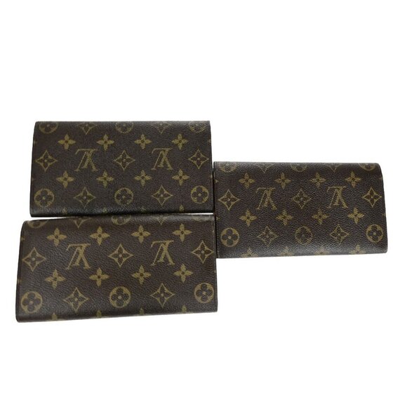 LOUIS VUITTON 3 Set Sarah Credit Bifold Wallet Purse Monogram Leather BN 66YG710 - Picture 2 of 15
